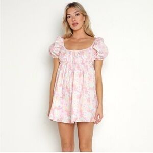 For Love and Lemons Kennedy Puff Sleeve Floral
Mini Dress
